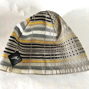 Merkley Headgear Wool blend Fleece Lined Striped Beanie Winter Hat Gorpcore